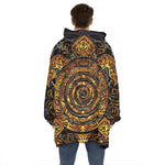 Polynesian Sea Turtle Print Hoodie Blanket
