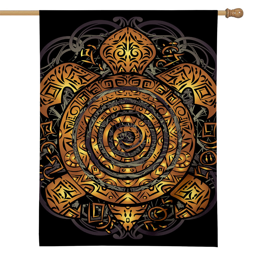 Polynesian Sea Turtle Print House Flag