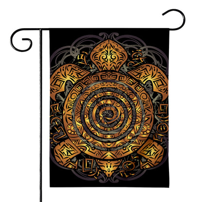 Polynesian Sea Turtle Print House Flag