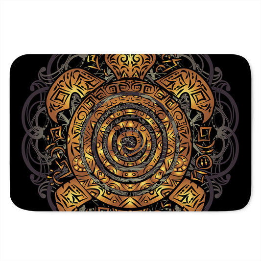 Polynesian Sea Turtle Print Indoor Door Mat