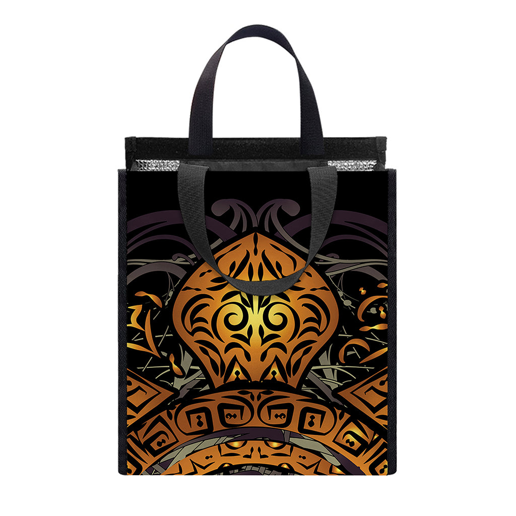 Polynesian Sea Turtle Print Insulated Lunch Tote