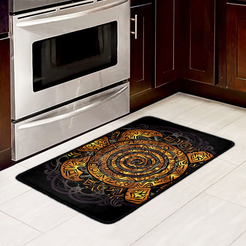 Polynesian Sea Turtle Print Kitchen Mat