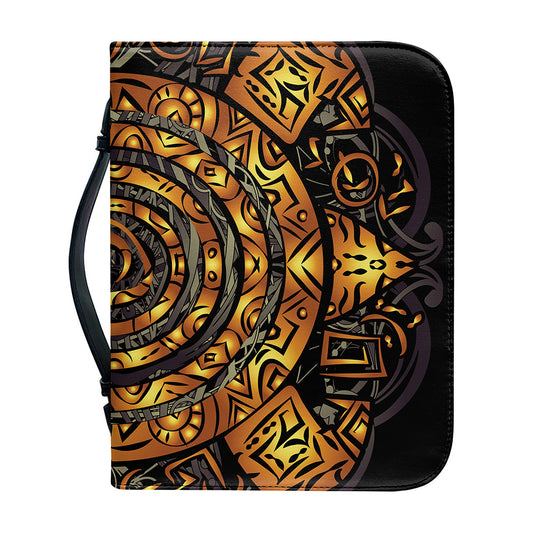 Polynesian Sea Turtle Print Leather Bible Cover