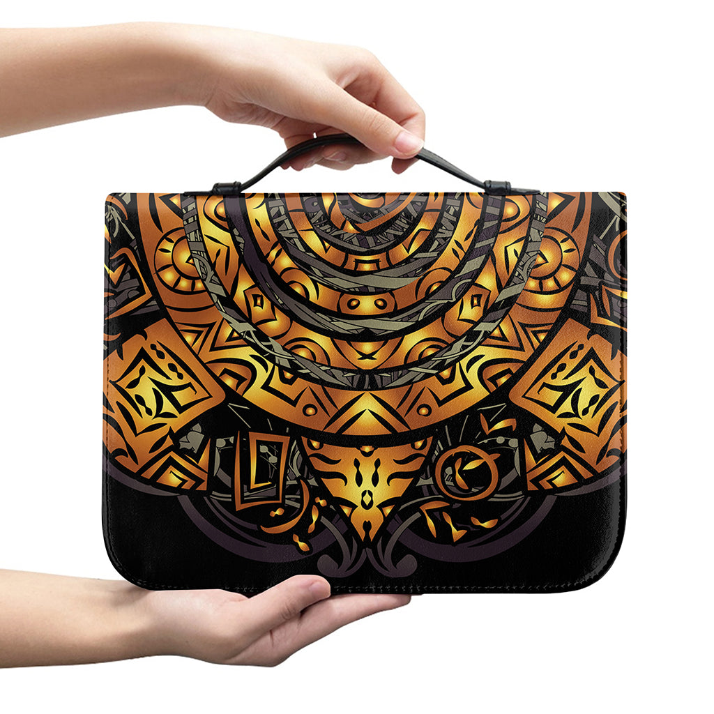 Polynesian Sea Turtle Print Leather Bible Cover