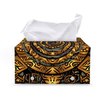 Polynesian Sea Turtle Print Leather Tissue Box Cover
