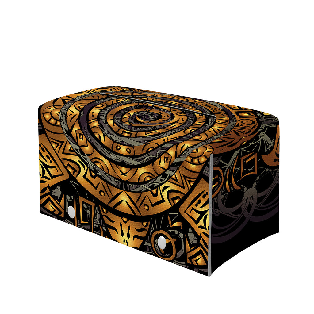 Polynesian Sea Turtle Print Leather Tissue Box Cover
