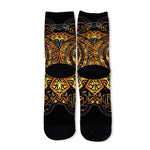 Polynesian Sea Turtle Print Long Socks