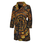 Polynesian Sea Turtle Print Men's Bathrobe