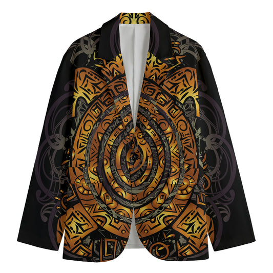 Polynesian Sea Turtle Print Men's Blazer