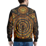 Polynesian Sea Turtle Print Men's Bomber Jacket