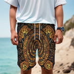Polynesian Sea Turtle Print Men's Cargo Shorts