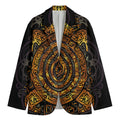 Polynesian Sea Turtle Print Men's Cotton Blazer