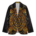 Polynesian Sea Turtle Print Men's Cotton Blazer
