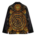Polynesian Sea Turtle Print Men's Cotton Blazer