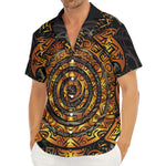 Polynesian Sea Turtle Print Men's Deep V-Neck Shirt