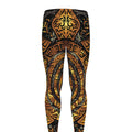 Polynesian Sea Turtle Print Men's Leggings