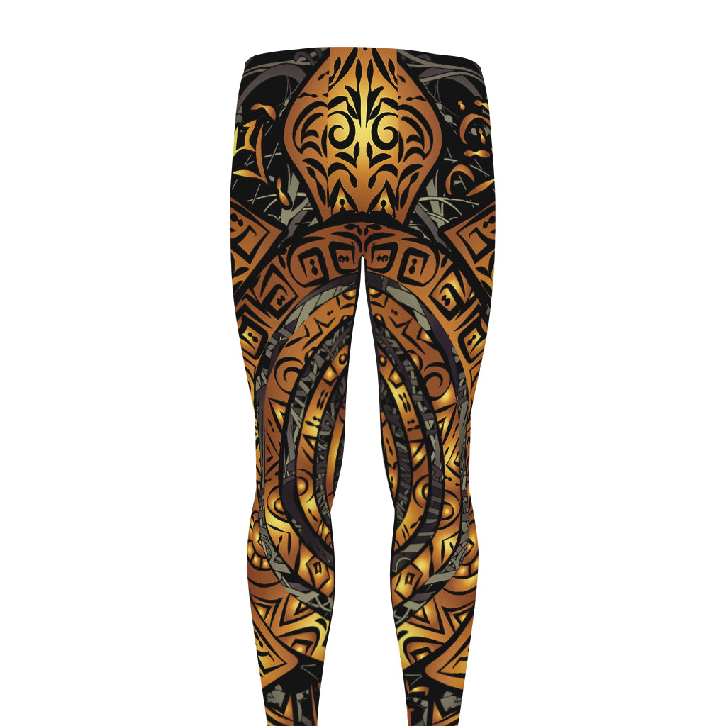 Polynesian Sea Turtle Print Men's leggings