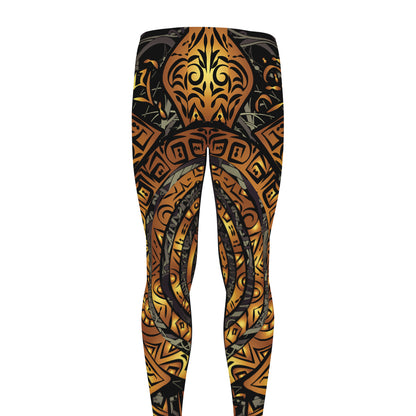 Polynesian Sea Turtle Print Men's leggings