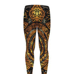 Polynesian Sea Turtle Print Men's leggings