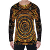 Polynesian Sea Turtle Print Men's Long Sleeve T-Shirt