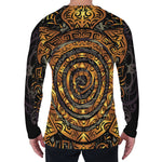 Polynesian Sea Turtle Print Men's Long Sleeve T-Shirt