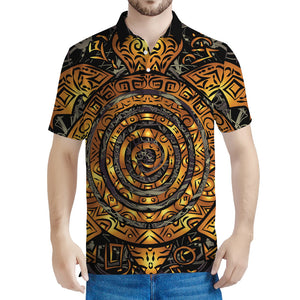 Polynesian Sea Turtle Print Men's Polo Shirt