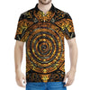 Polynesian Sea Turtle Print Men's Polo Shirt