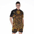 Polynesian Sea Turtle Print Men's Romper