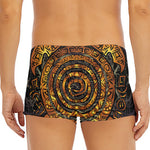 Polynesian Sea Turtle Print Men's Short Boxer Briefs