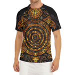 Polynesian Sea Turtle Print Men's Short Sleeve Rash Guard