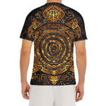 Polynesian Sea Turtle Print Men's Short Sleeve Rash Guard