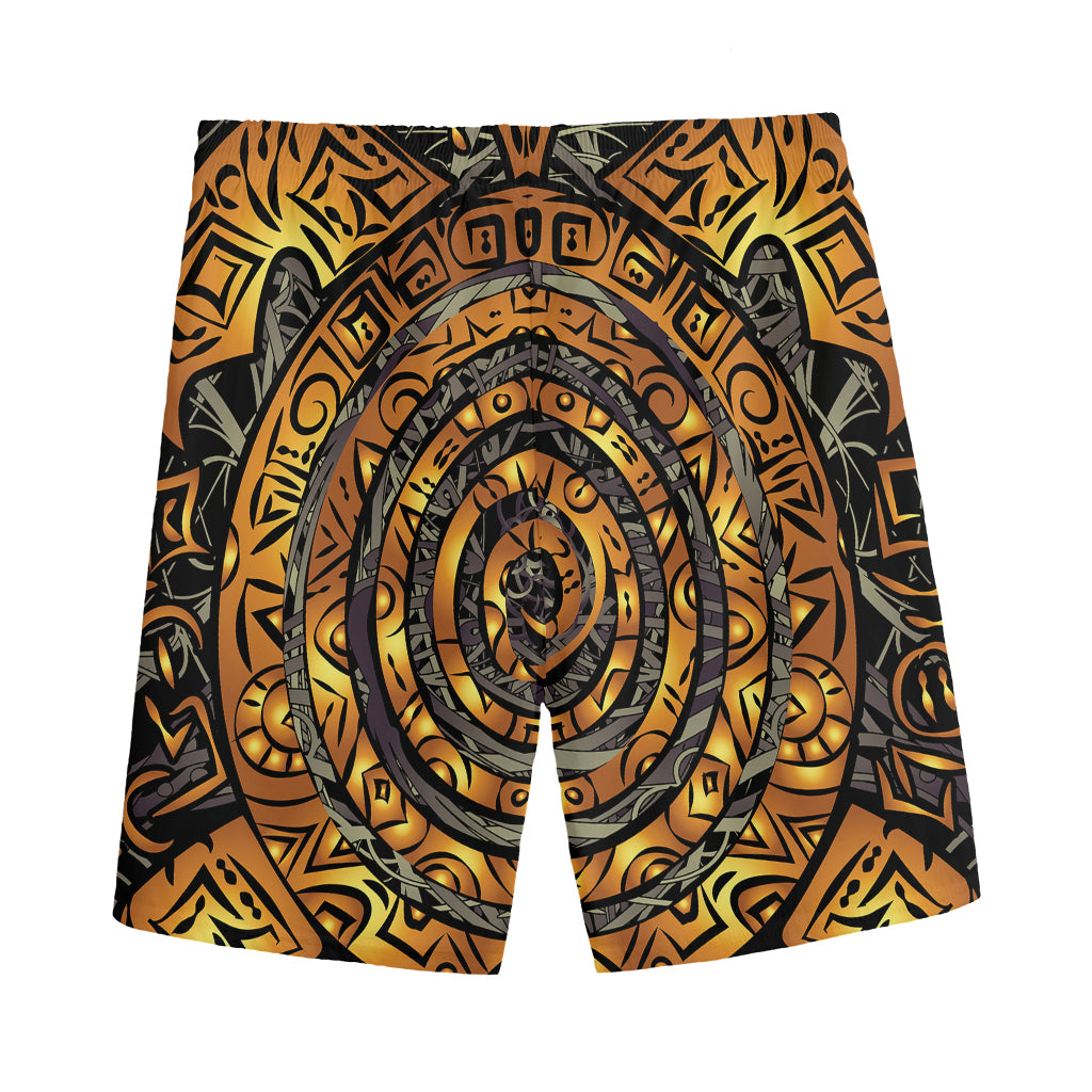 Polynesian Sea Turtle Print Men's Sports Shorts