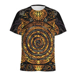Polynesian Sea Turtle Print Men's Sports T-Shirt