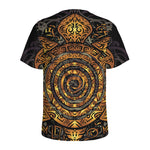 Polynesian Sea Turtle Print Men's Sports T-Shirt