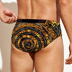 Polynesian Sea Turtle Print Men's Swim Briefs