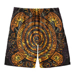 Polynesian Sea Turtle Print Men's Swim Trunks