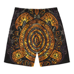 Polynesian Sea Turtle Print Men's Swim Trunks