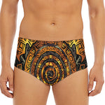 Polynesian Sea Turtle Print Men's Triangle Swim Briefs