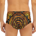 Polynesian Sea Turtle Print Men's Triangle Swim Briefs
