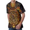 Polynesian Sea Turtle Print Men's Velvet T-Shirt