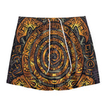 Polynesian Sea Turtle Print Mesh Shorts