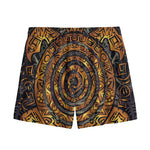Polynesian Sea Turtle Print Mesh Shorts