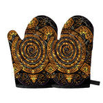 Polynesian Sea Turtle Print Oven Mitts