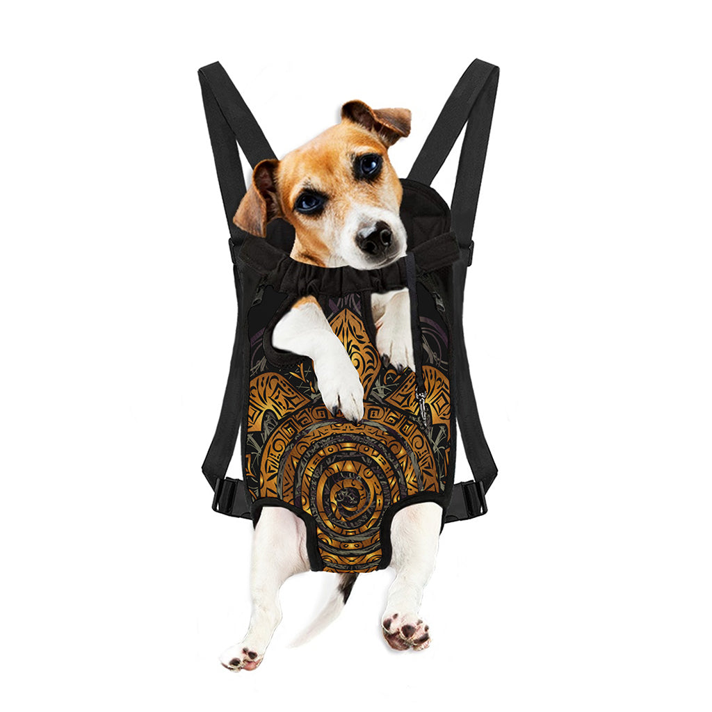 Polynesian Sea Turtle Print Pet Carrier Backpack