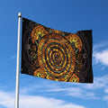Polynesian Sea Turtle Print Polyester Flag
