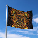 Polynesian Sea Turtle Print Polyester Flag