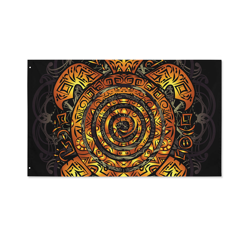 Polynesian Sea Turtle Print Polyester Flag
