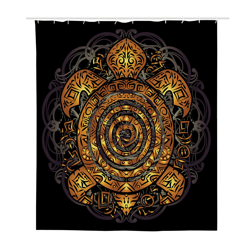 Polynesian Sea Turtle Print Polyester Shower Curtain