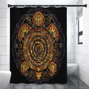 Polynesian Sea Turtle Print Premium Shower Curtain