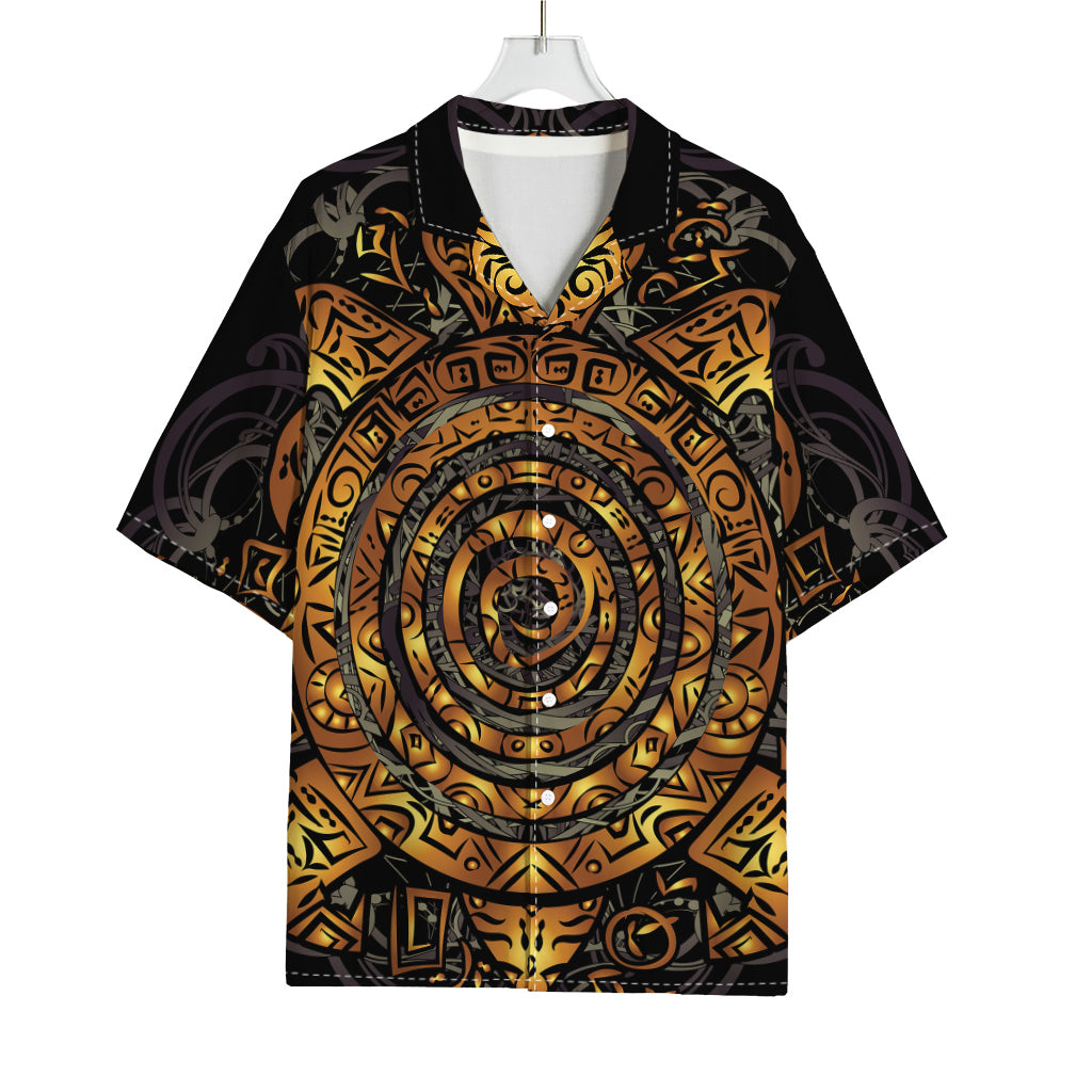 Polynesian Sea Turtle Print Rayon Hawaiian Shirt